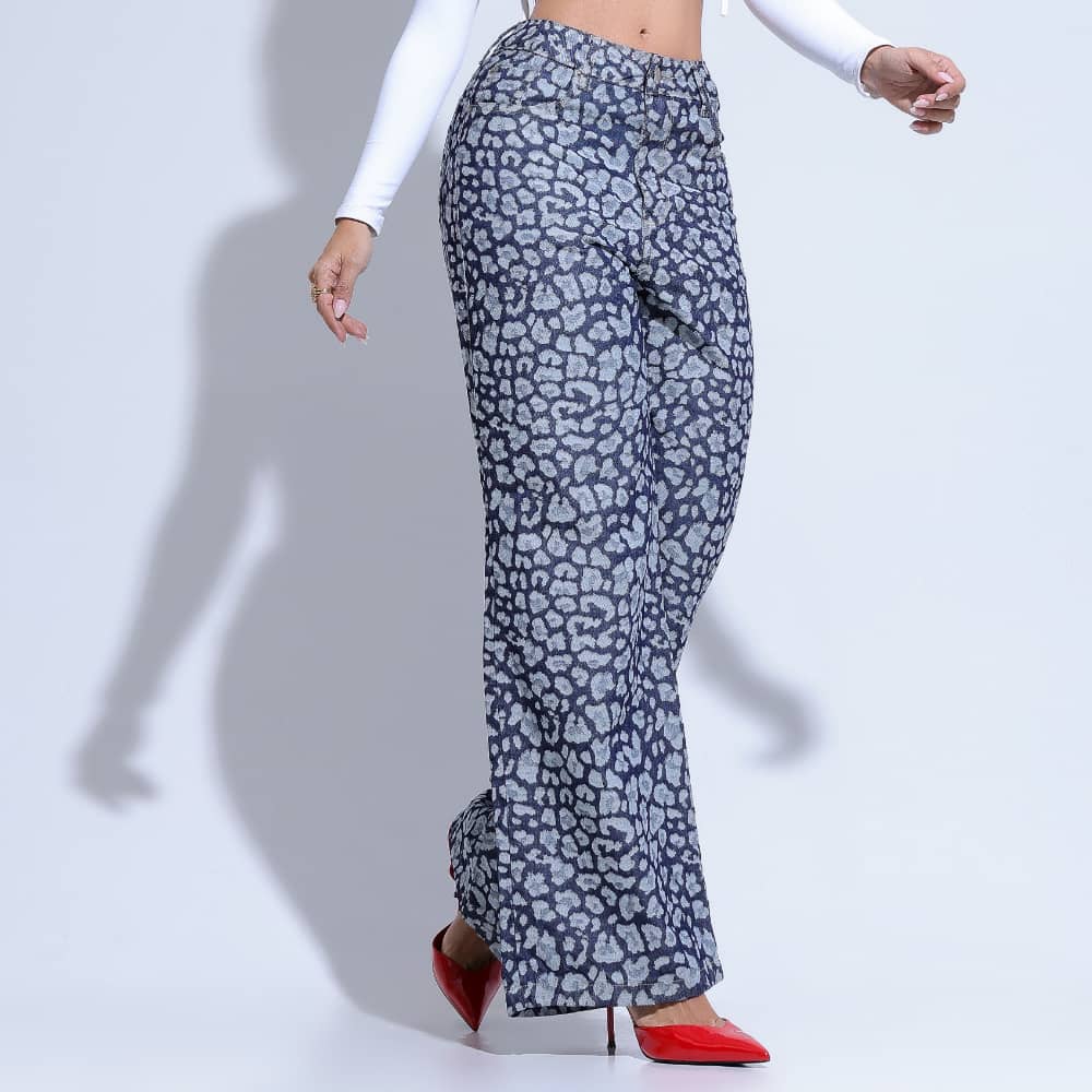 Calça Feminina Estampada Tendência Fashion Santa Mina