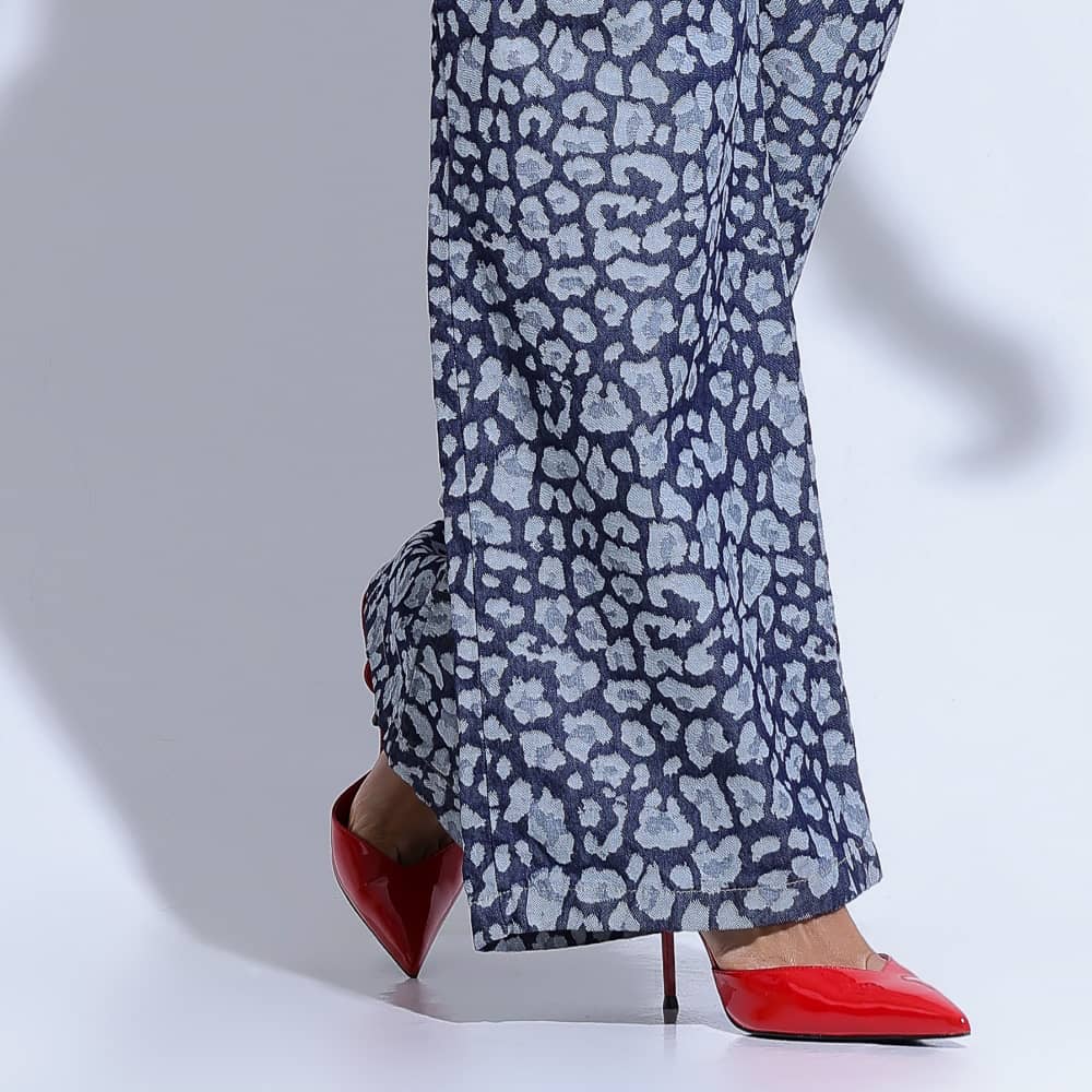 Calça Feminina Larga Animal Print Santa Mina