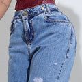Calça Feminina Jeans Azul Claro Clássica Santa Mina