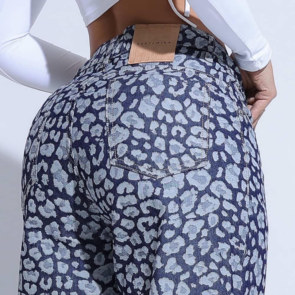 Calça Feminina Estampada Elegante Santa Mina