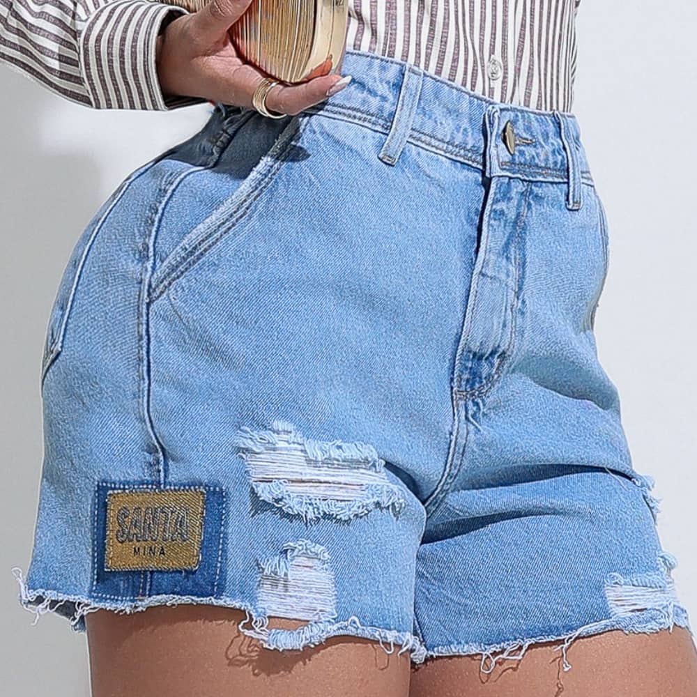 Short Jeans Feminino Versátil para Verão Santa Mina