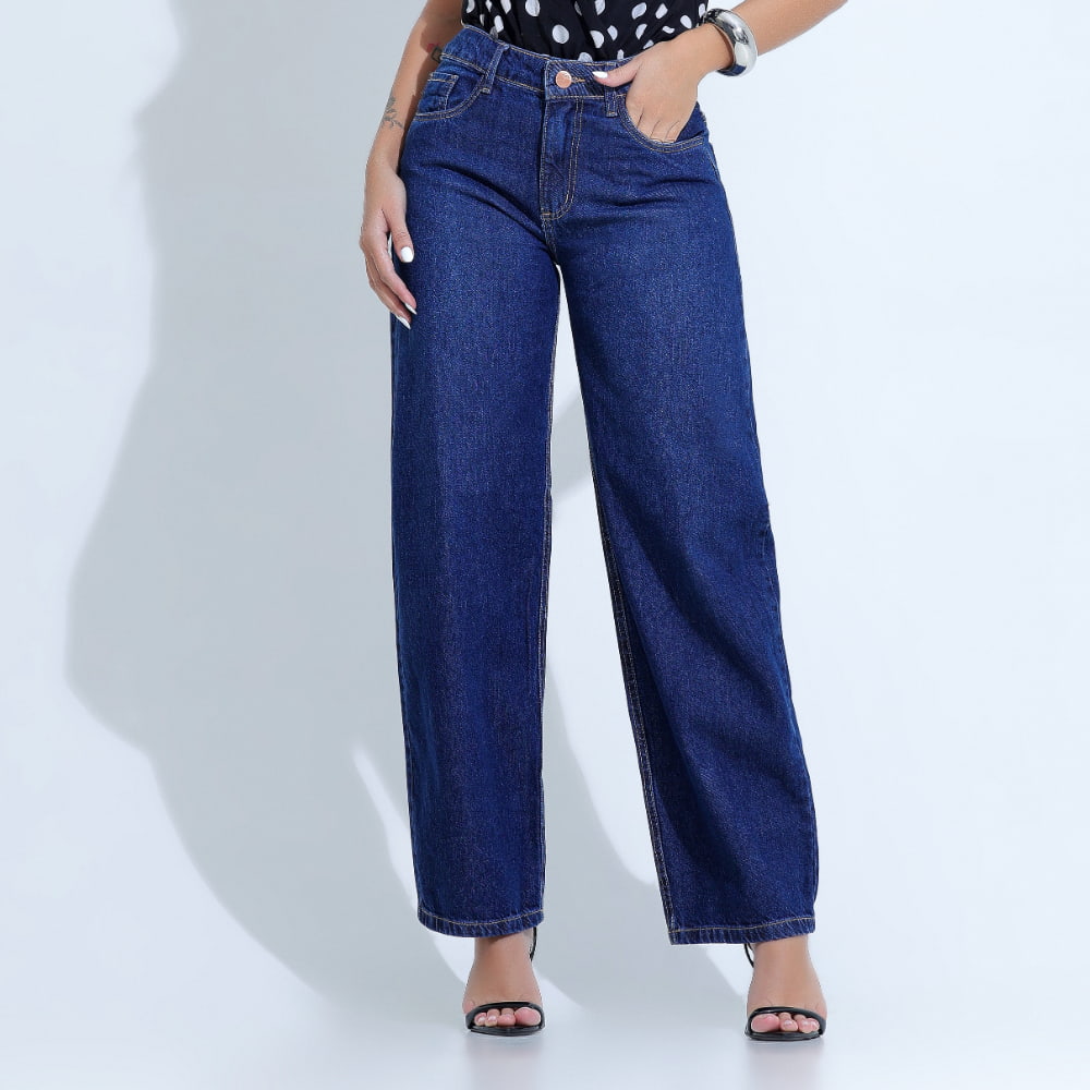 Calça Feminina Balloon Azul Virginia - SM366