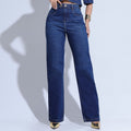 Calça Jeans Feminina Azul Escuro Atemporal Santa Mina