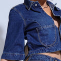 Camisa Feminina Jeans Versátil com Gola Clássica Santa Mina
