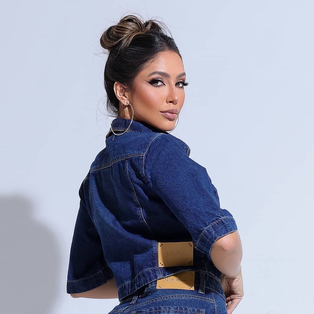 Camisa Feminina Jeans Estilo Urbano Santa Mina
