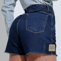 Short Jeans Feminino Com Bolsos Frontais Santa Mina