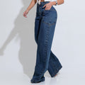 Calça Feminina Jeans Modelagem Solta Santa Mina