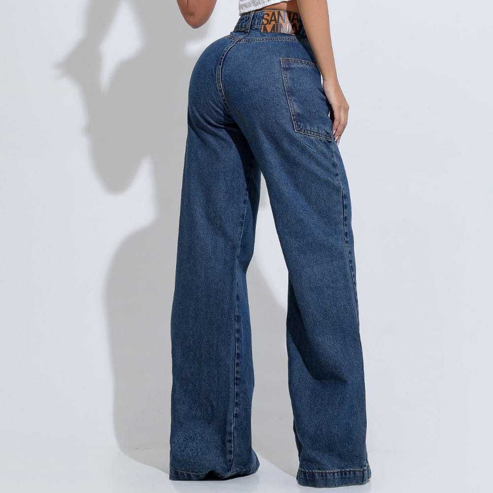 Calça Feminina Jeans Look Despojado Santa Mina