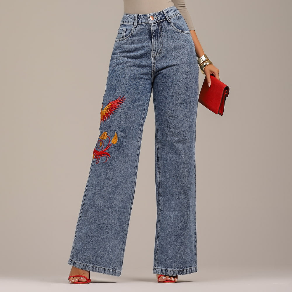 Calça Feminina Wide Leg Fênix - SM402
